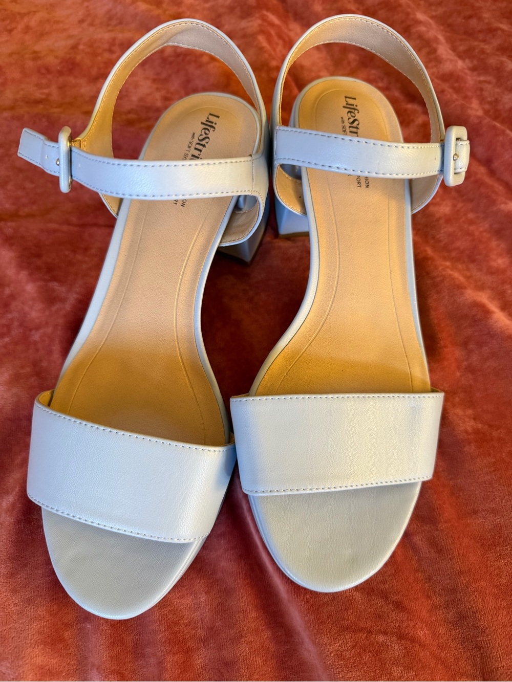 LifeStride Rhythmn Platform Heel - Light Blue - size 10 -LIKE NEW - Picture 5 of 8